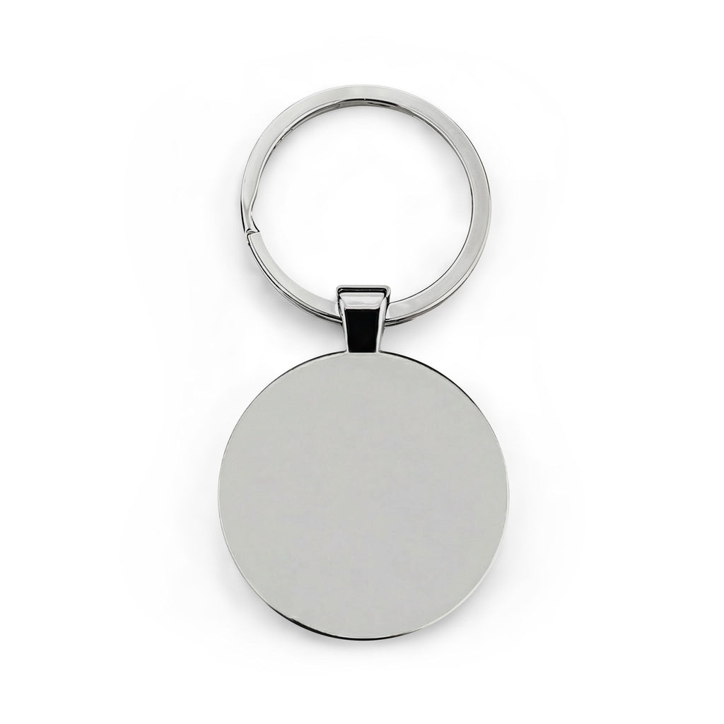 Hockey Thumbs-Up Round Stainless Steel Keychain — Sports Fan Gift