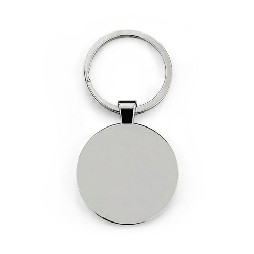 Hockey Thumbs-Up Round Stainless Steel Keychain — Sports Fan Gift