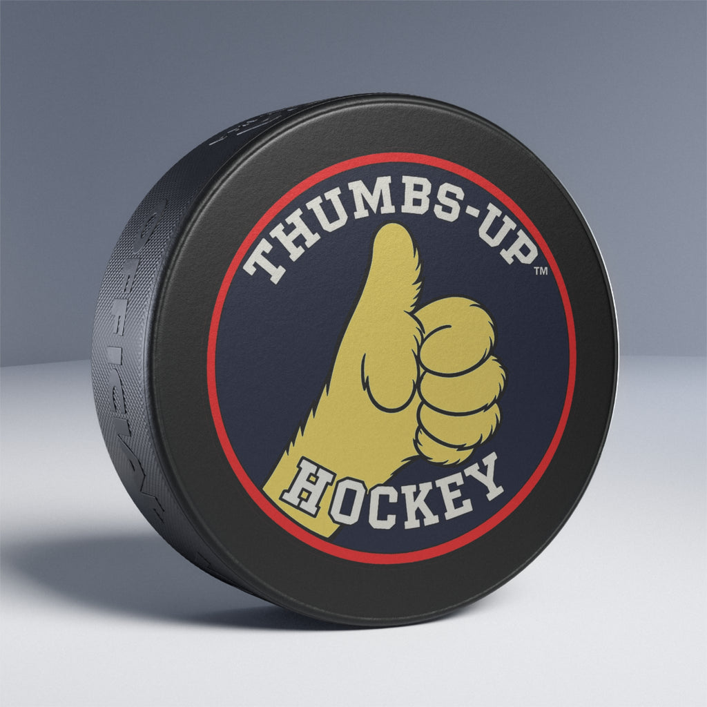 Thumbs-Up Hockey Puck