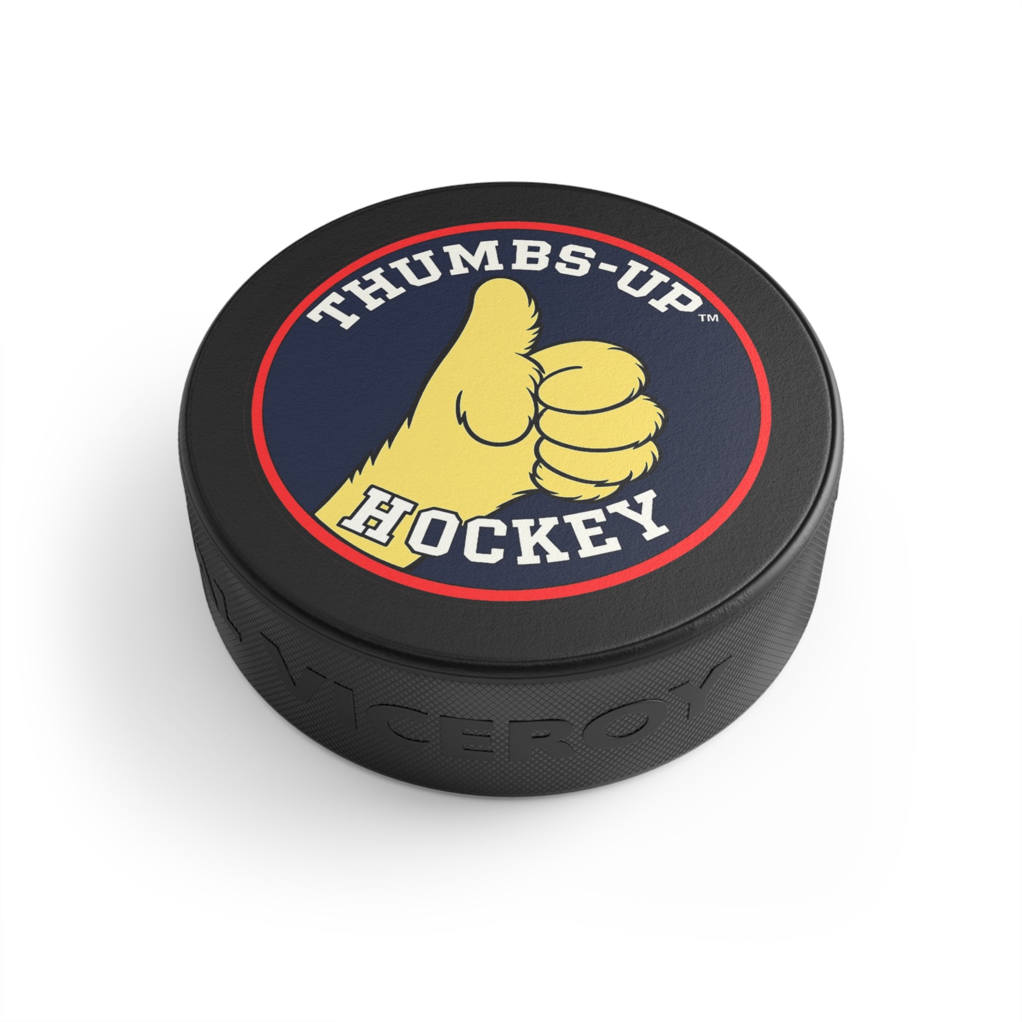 Thumbs-Up Hockey Puck