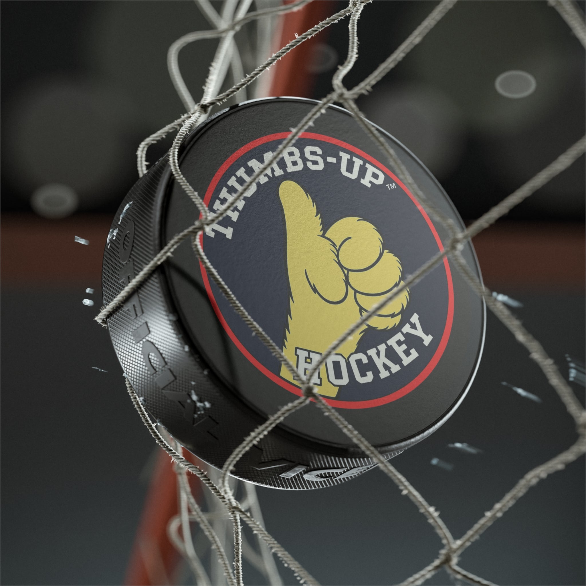 Thumbs-Up Hockey Puck